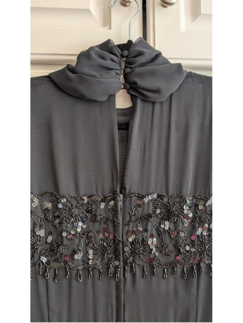Women's Jack Bryan Black Long Sleeve Sequin Embellished Dress - Picture 4 of 6